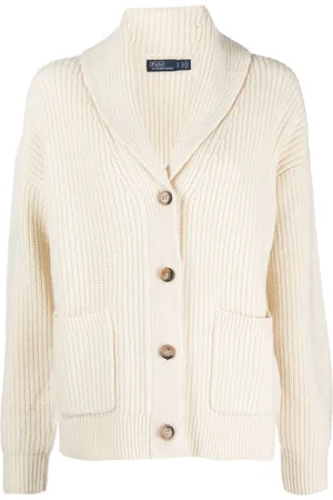 Ralph Lauren Cardigan i kraftig strik med sjalskrave
