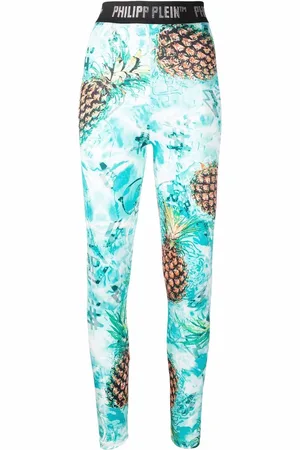 Philipp Plein Leggings med ananastryk
