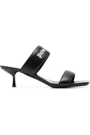 Palm Angels 45mm mules i læder med logobånd