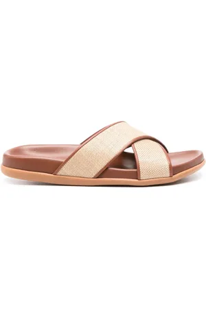 Ancient Greek Sandals Thais sandaler i vævet kurv