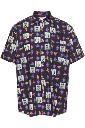 Comme des Garçons Skjorte i poplin med Andy Warhol-tryk