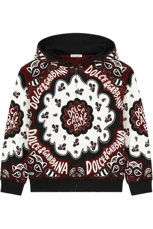 Dolce & Gabbana Hættetrøje med bandanatryk og lynlås