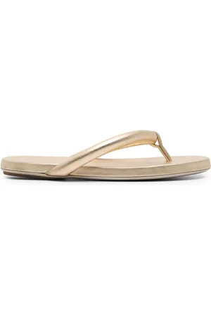 MARSÈLL Spanciata sandaler i læder med metallisk finish