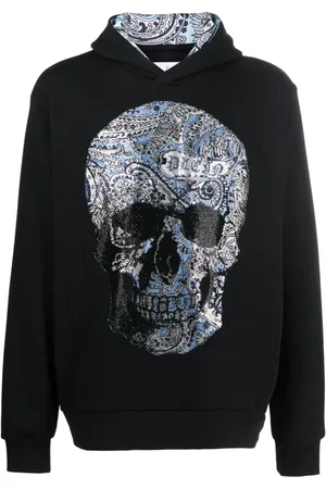 Philipp Plein Hættetrøje med rhinstenudsmykning