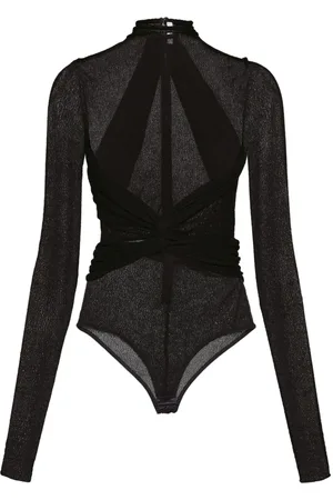 Salvatore Ferragamo Halvgennemsigtig bodysuit med halterneck