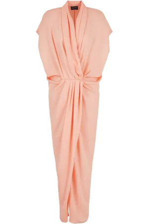 Giorgio Armani Draperet midi-kjole i silke
