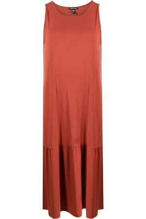 Eileen Fisher ærmeløs midi-kjole