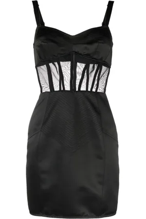 Dolce & Gabbana Kort silkekjole i korset-stil