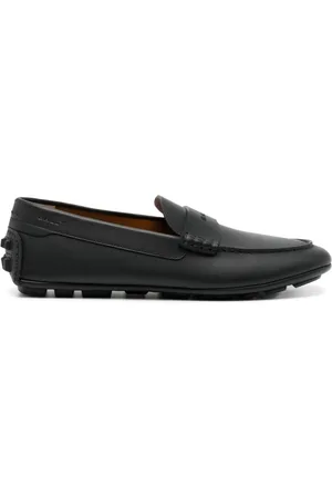 Bally Loafers i læder med perforeret logo