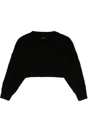MONNALISA Cropped ribstrikket trøje