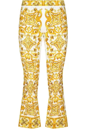 Dolce & Gabbana Lange bukser med svaj og Majolica-tryk