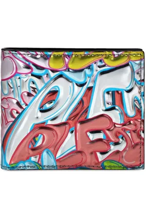 Philipp Plein Læderpung med graffiti-tryk