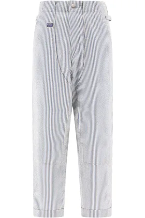 KAPITAL Soccer Stripe Lumber seersucker-bukser