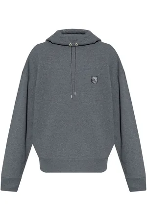 Maison Kitsuné Oversize hættetrøje med rævehoved-mærke