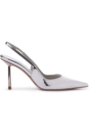 LE SILLA Bella 80mm metalliske slingback-pumps