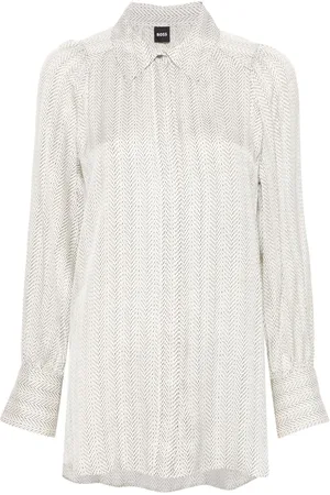 HUGO BOSS Skjorte med abstrakt tryk