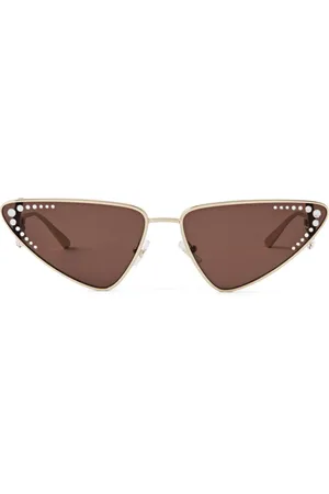 Jimmy Choo Kristal solbriller med geometrisk stel