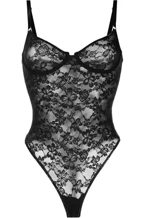 FLEUR DU MAL Le Stretch bodysuit med blomstrede blonder