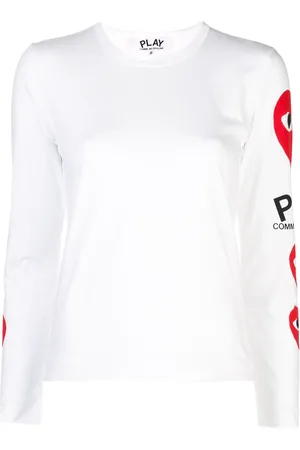 Comme des Garçons Sweatshirt med hjerte-logotryk