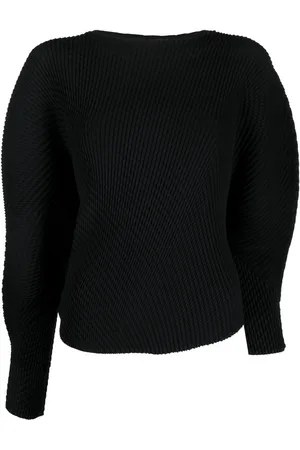 Issey Miyake Sweatshirt i genanvendt polyester med asymmetrisk design