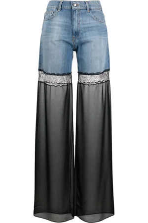 Nensi Dojaka Jeans med lige ben og tylpanel