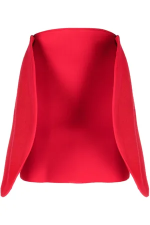 Victoria Beckham Kort ribbet nederdel med 3D-detalje
