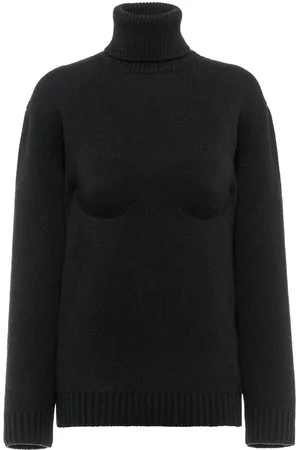 Prada Trøje med rullekrave og bustier-struktur
