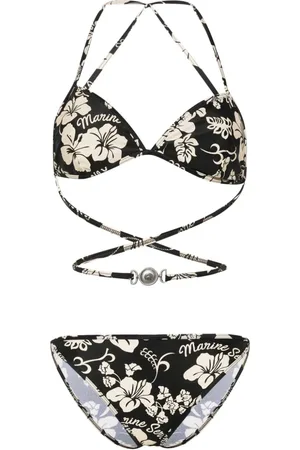 Marine Serre Bikini med blomstertryk