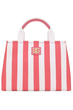 Dolce & Gabbana Stribet tote med logoplade
