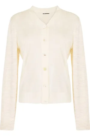 Jil Sander Cardigan med gennemsigtigt panel