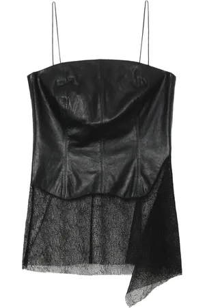 Helmut Lang Gennemsigtig top i læder