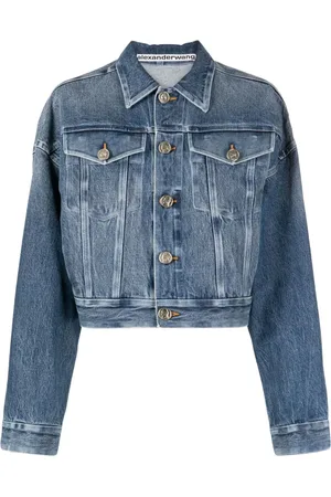Alexander Wang Trucker-jakke i denim med sømdetalje