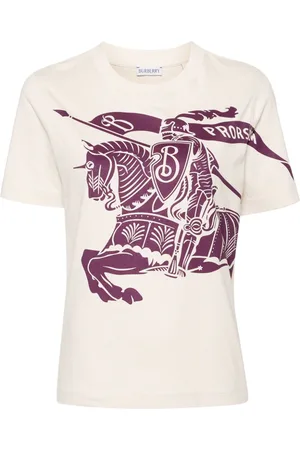 Burberry T-shirt med Equestrian Knight-tryk