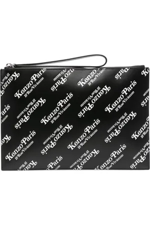 Kenzo Clutch i læder og gram-tryk
