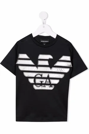 Emporio Armani Metallisk T-shirt med logomærke