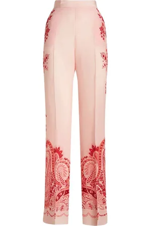 Etro Paisley-mønstrede silkebukser