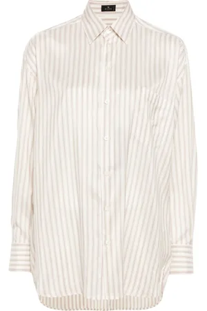 Etro Stribet skjorte med Pegaso-broderi