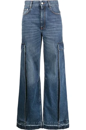 Stella McCartney Jeans med påsyet lomme og brede ben
