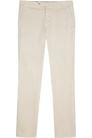 MAN ON THE BOON. Chinos med knaplukning