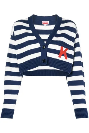 Kenzo Cropped cardigan med nautiske striber