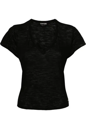 Tom Ford Semi-gennemsigtig meleret T-shirt