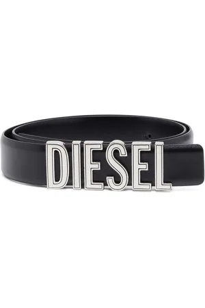 Diesel Læderbælte med logo-bogstav