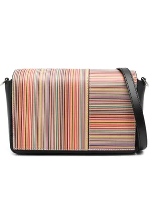 Paul Smith Stribet crossbody-taske i læder