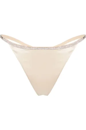 Nué Notes Slip Rosie g-streng i satin med rhinsten
