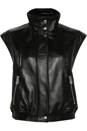 Pinko Bikervest i læder