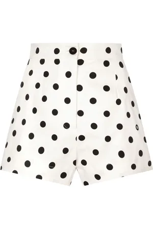 Dolce & Gabbana Polkaprikkede shorts med høj talje