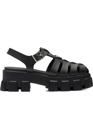 Prada 55mm cage-sandaler med plateausål