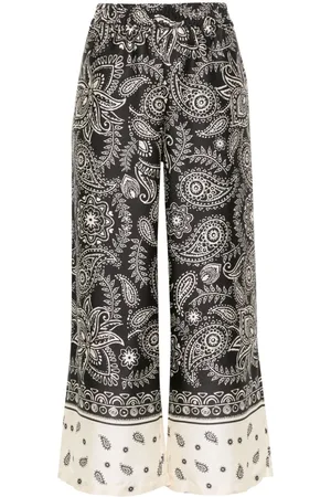 Liu Jo Cropped paisley-mønstrede bukser