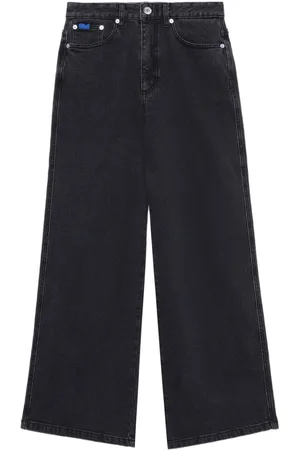 Chocoolate Jeans med brede ben og logoapplikation