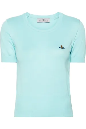 Vivienne Westwood Strikket T-shirt med orb-broderi
